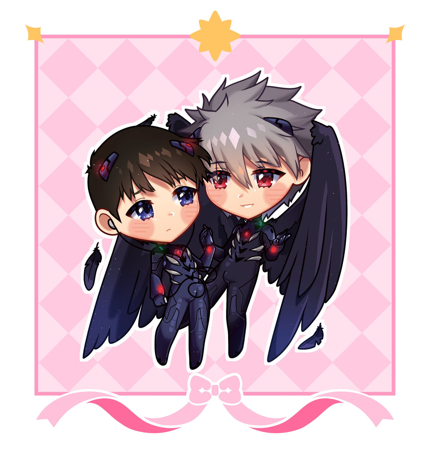 Shinji and Kaworu ✦ KEYCHAIN